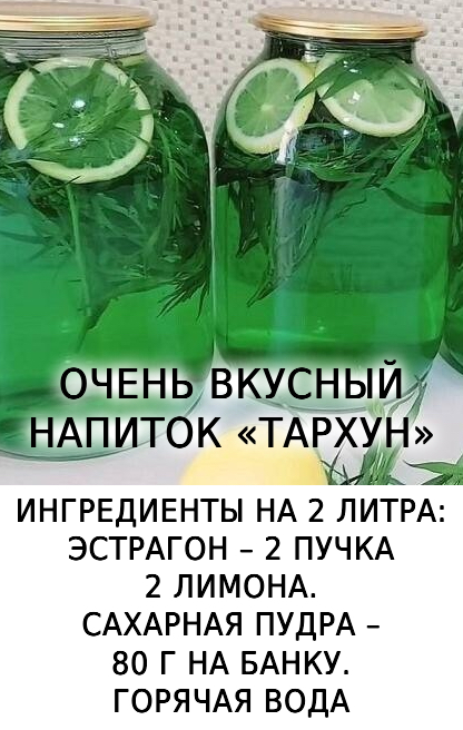 ОЧЕНЬ ВКУСНЫЙ НАПИТОК «ТАРХУН»