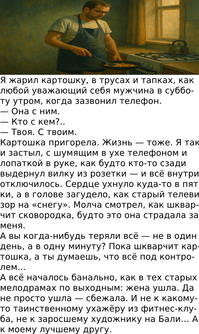 Жена сбежала с моим лучшим другом. А через месяц он вернулся — просить прощения.