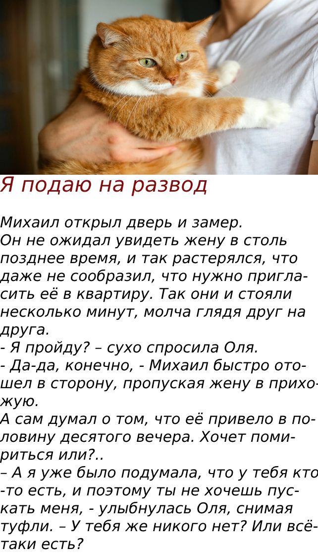 Я подаю на развод