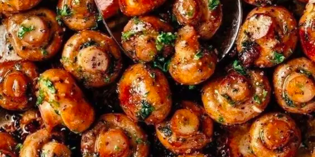 Шампиньоны в духовке за 10 минут.